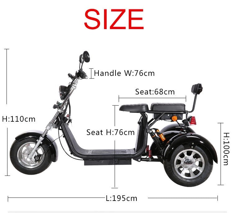 E-Roller VENAXIO T620 (CP3 coco) max.3kW Li-Ion-Akku/s TRIKE DREIRAD Escooter