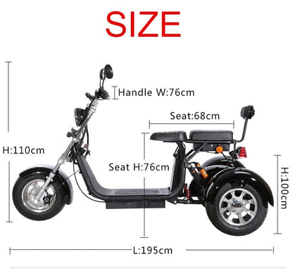 E-Roller VENAXIO T620 (CP3 coco) max.3kW Li-Ion-Akku/s TRIKE DREIRAD Escooter